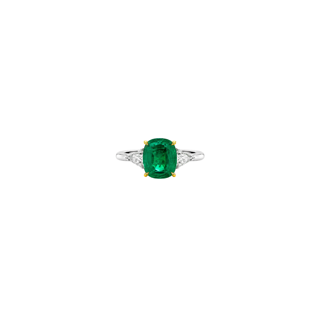 Estate Emerald and Diamond Ring – Henri Noël