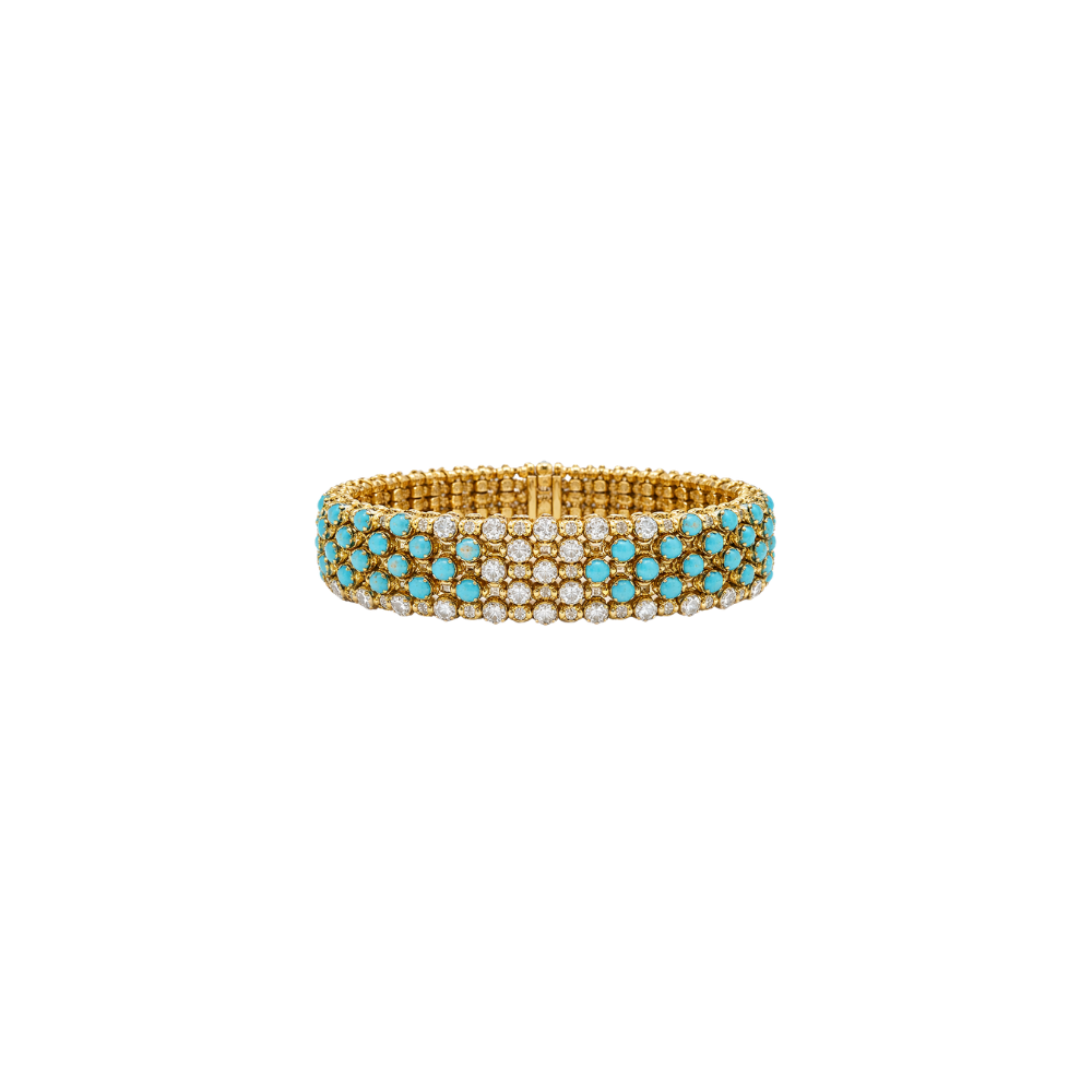 Estate Turquoise and Diamond Bracelet – Henri Noël