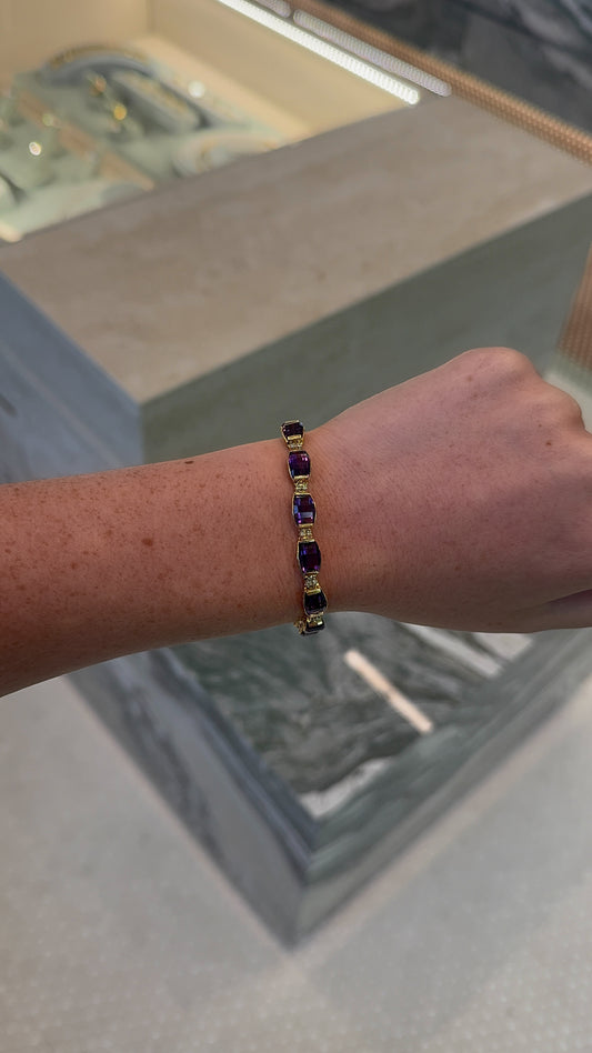 Estate Amethyst and Diamond Bracelet – Henri Noël