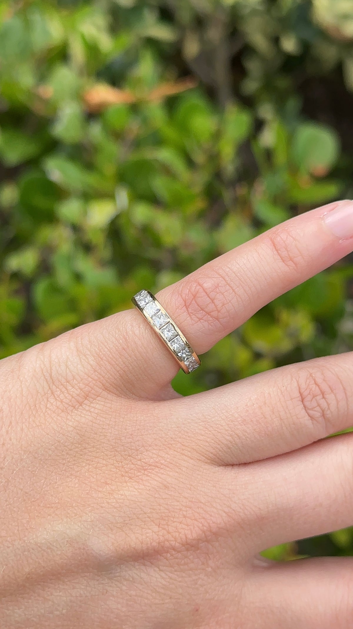Estate Channel Set Princess Cut Eternity Band – Henri Noël
