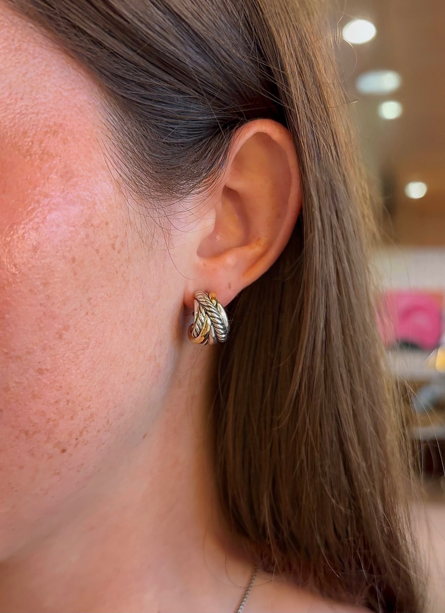 Estate David Yurman Crossover Half Hoops – Henri Noël