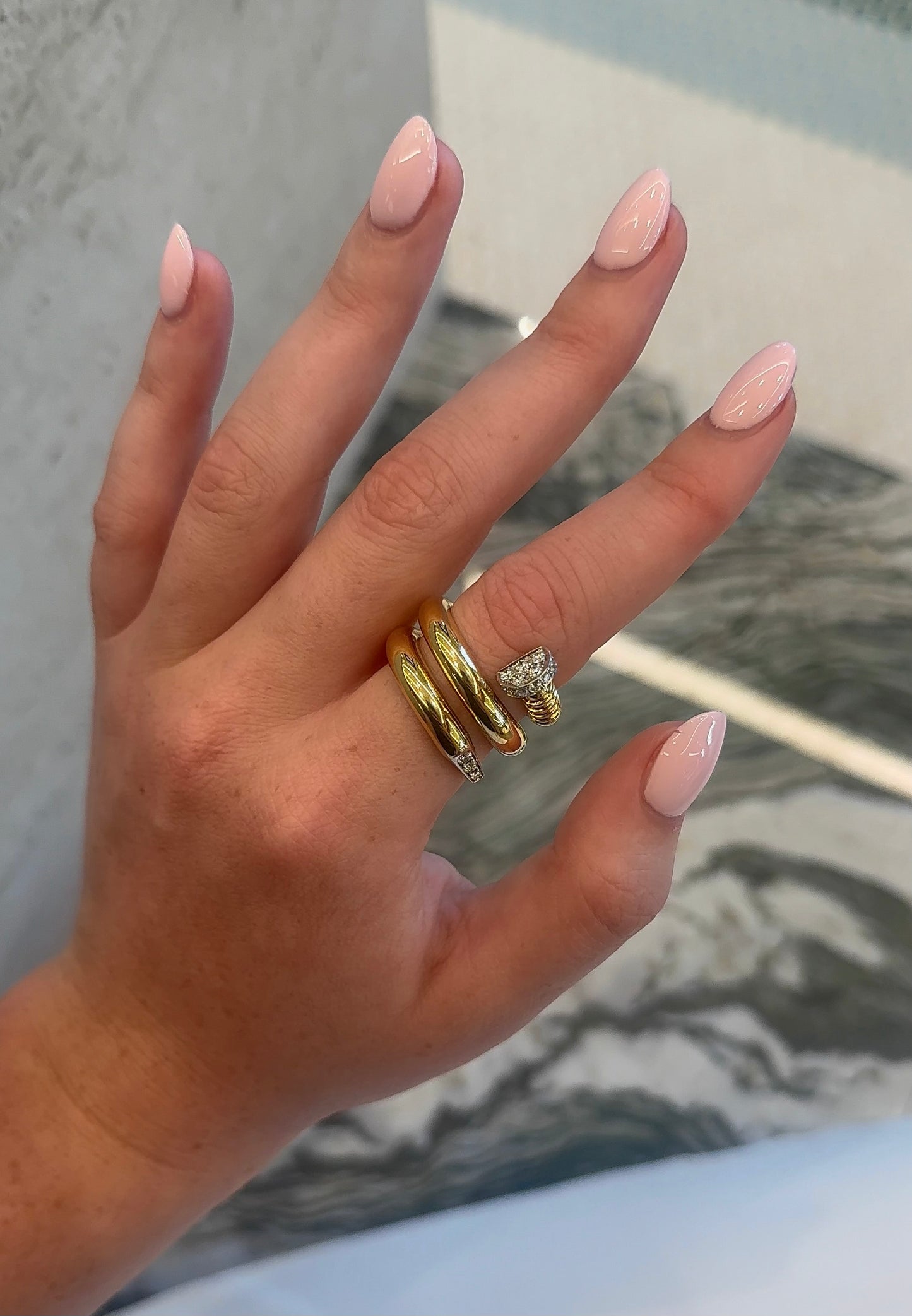 Estate David Webb Diamond Nail Ring