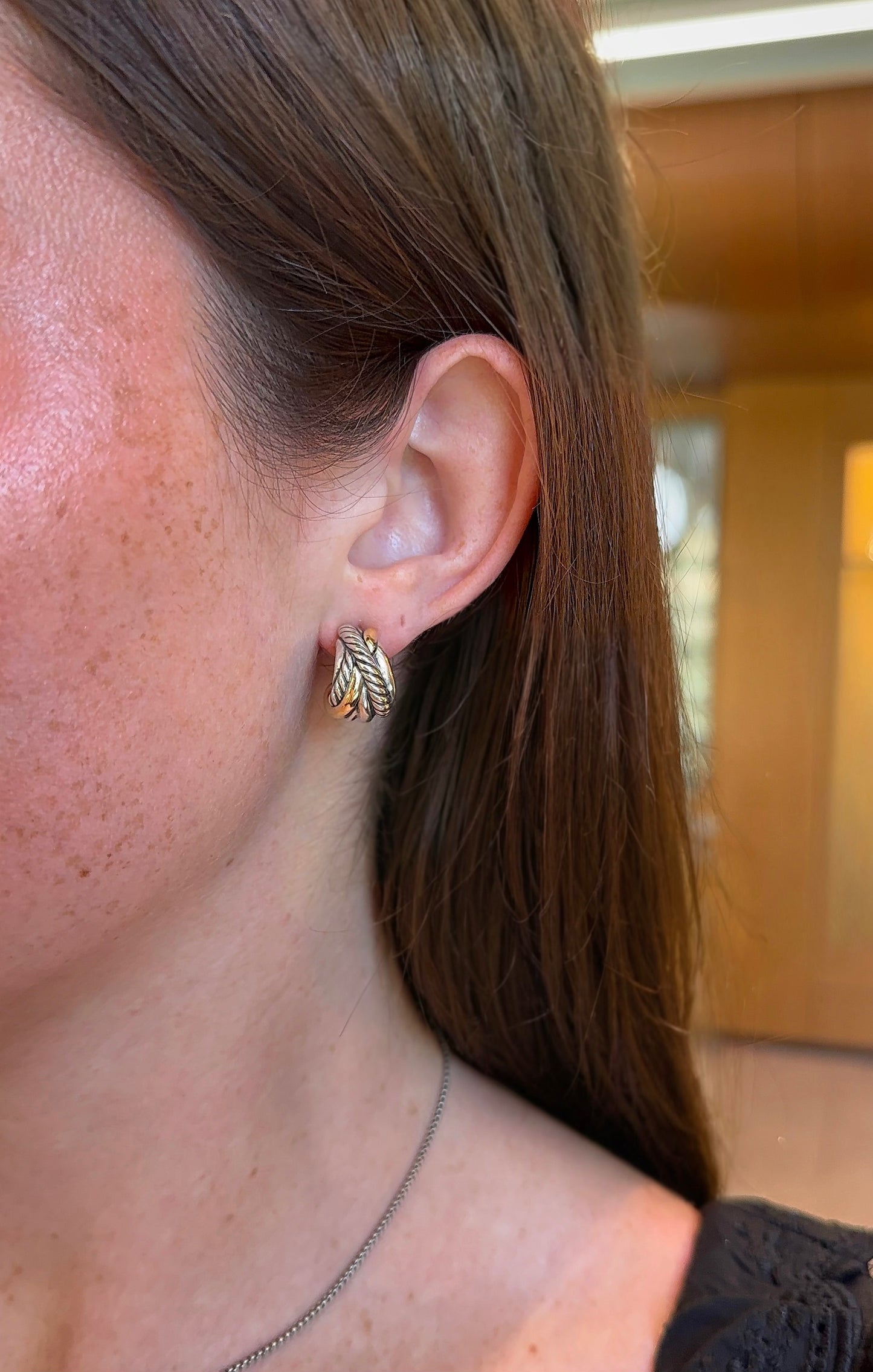 Estate David Yurman Crossover Half Hoops – Henri Noël