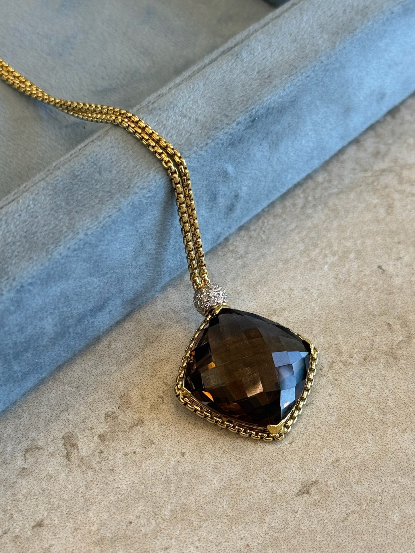Estate David Yurman Smokey Quartz Pendant Necklace – Henri Noël