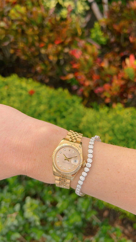 Estate Ladies Rolex Yellow Gold Date-just – Henri Noël