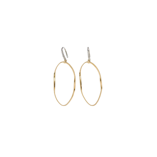 Estate Margo Biego Two Tone Twist Hoops – Henri Noël