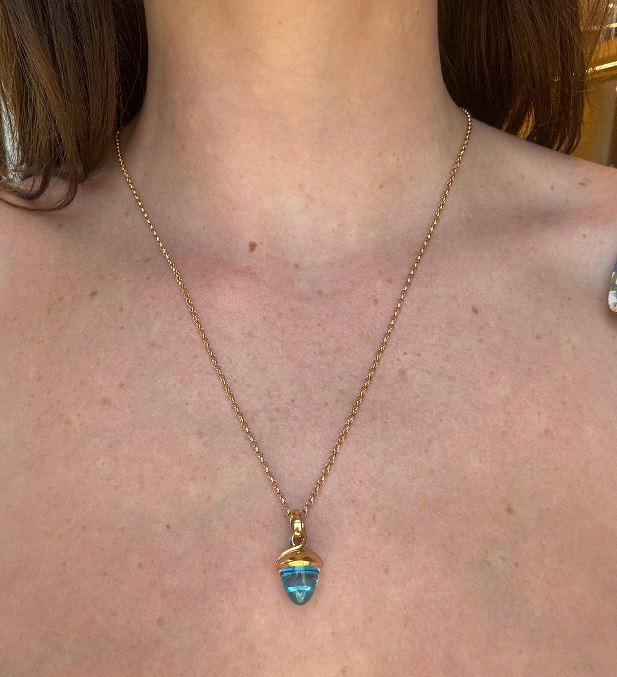 Estate Tamara Comolli Swiss Topaz Acorn Pendant Necklace – Henri Noël