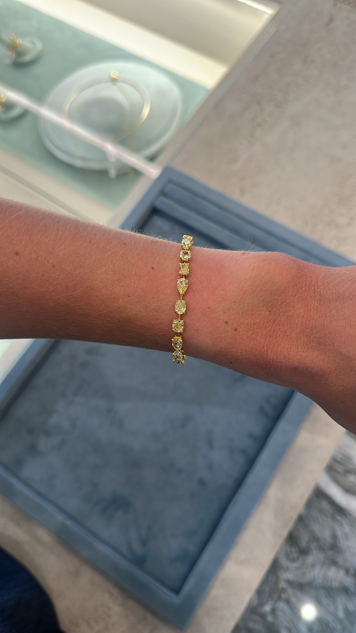 Fancy Cut Yellow Diamond Bracelet – Henri Noël