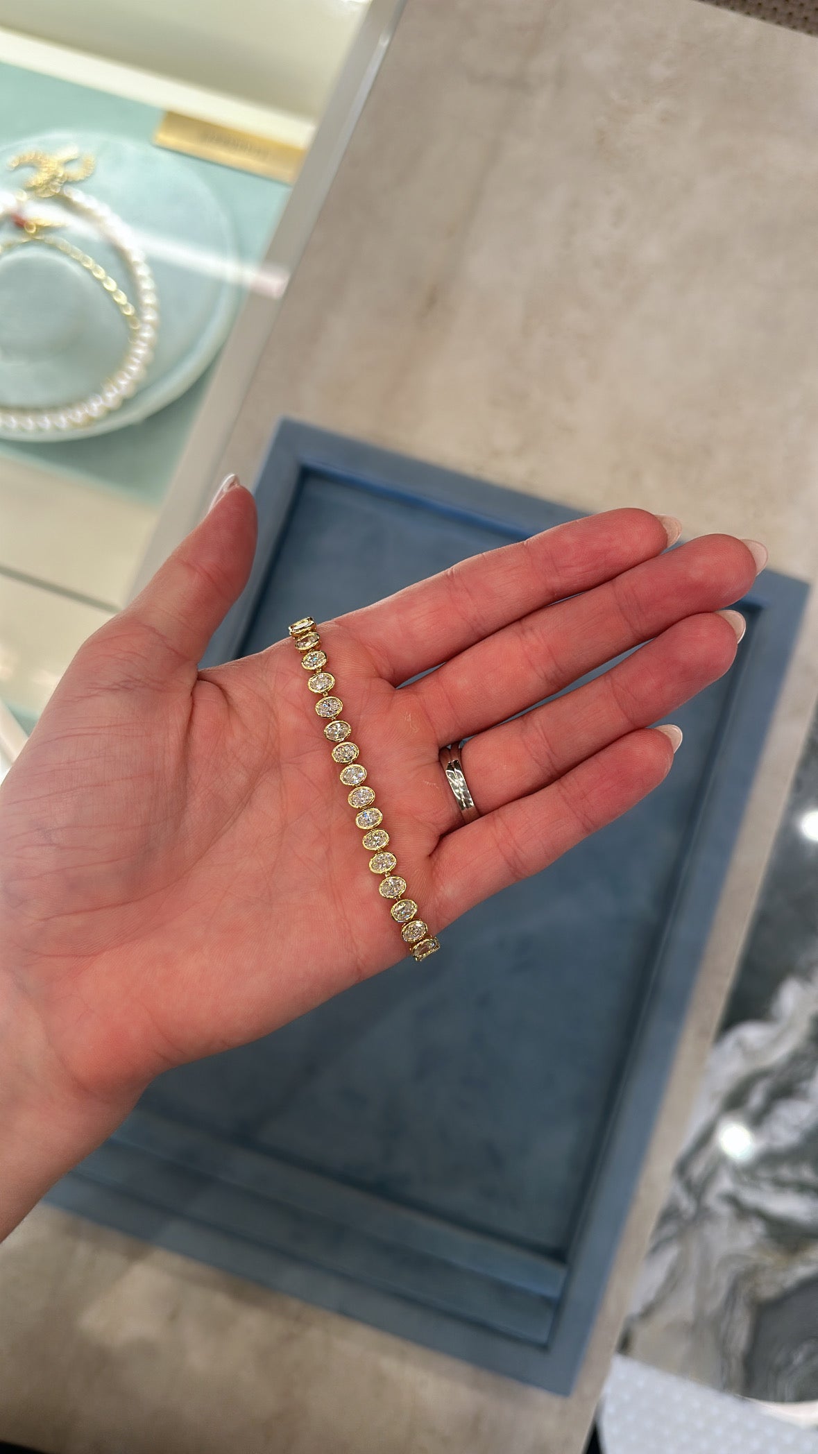 Oval Diamond Tennis Bracelet