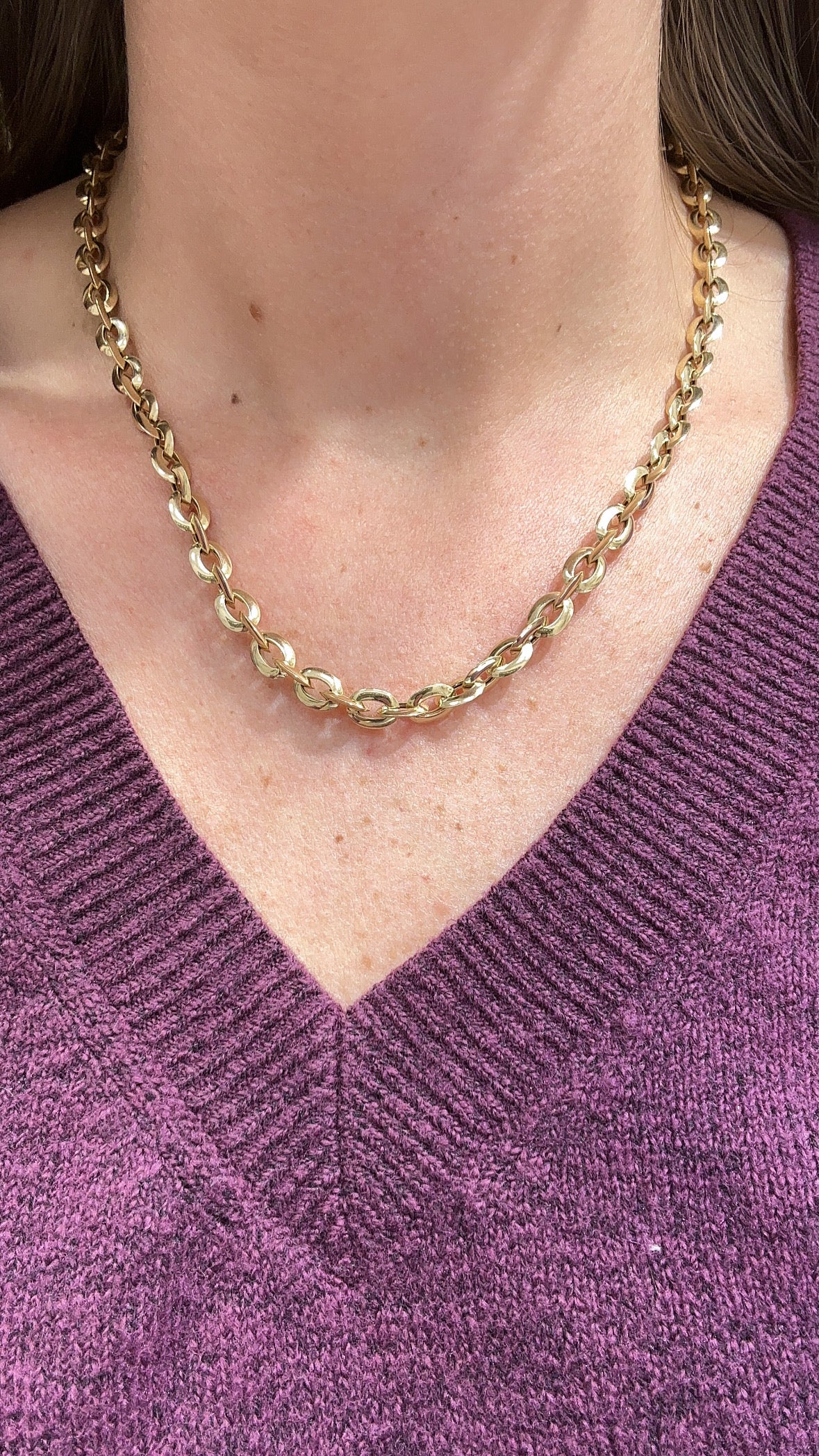 14K Cola Paperclip Chain Necklace