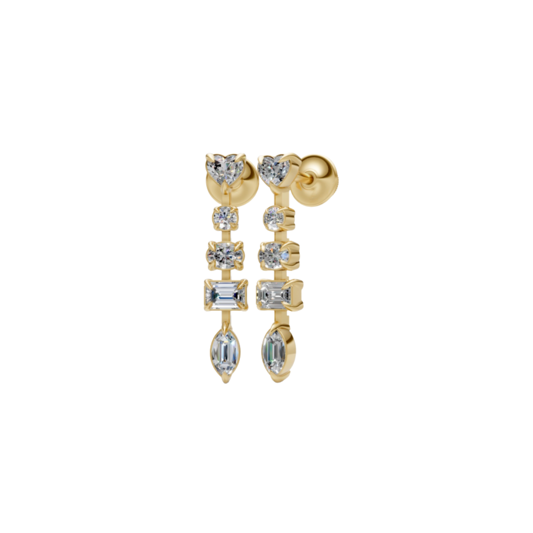 Fancy Shape Diamond Drop Earrings – Henri Noël