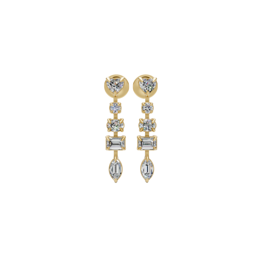 Fancy Shape Diamond Drop Earrings – Henri Noël