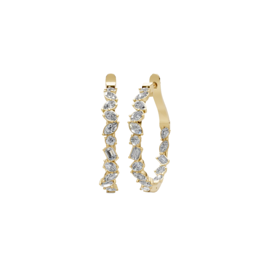 Fancy Shape Diamond Hoops