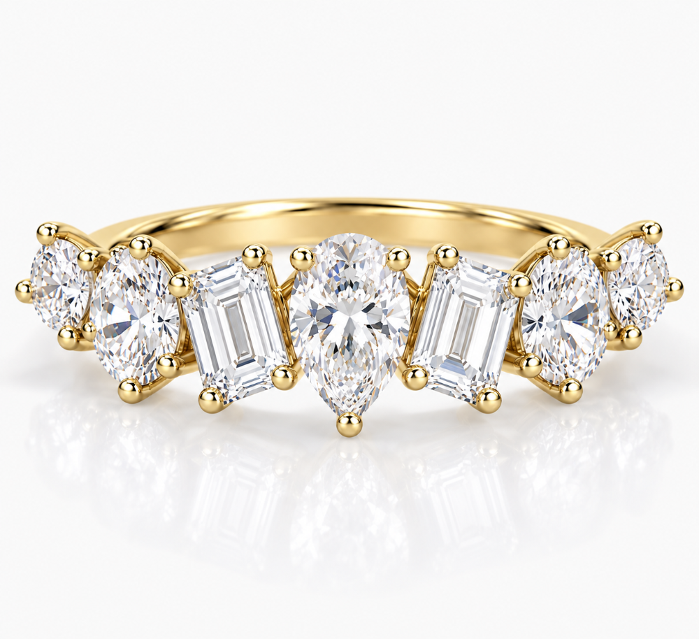 Fancy Shape Diamond Band – Henri Noël