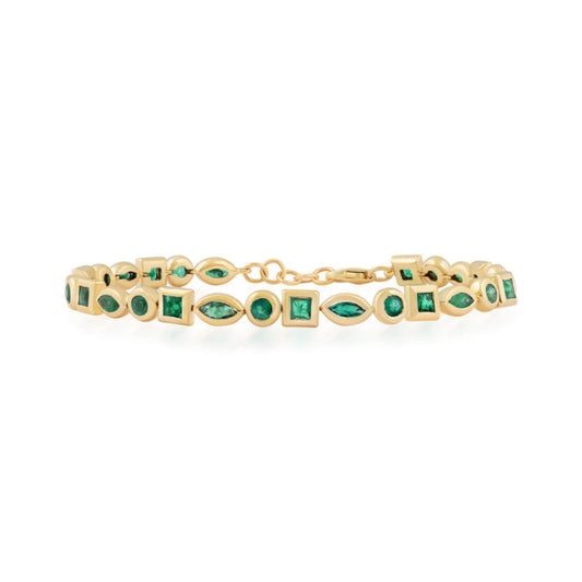 Fancy Shape Bezel Gemstone Tennis Bracelet – Henri Noël