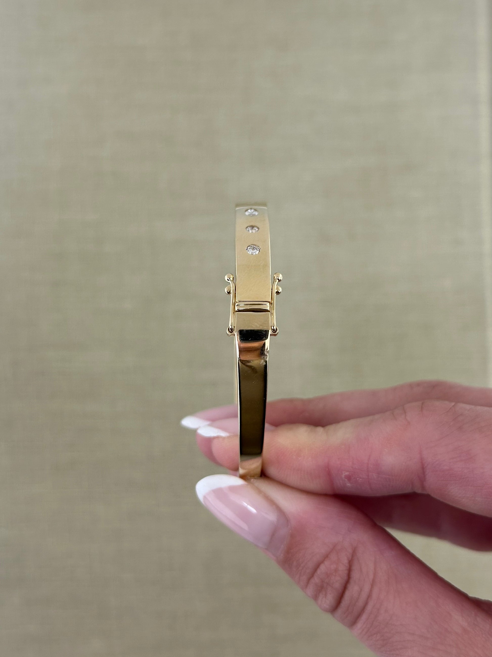 Fancy Shape Diamond Bangle – Henri Noël
