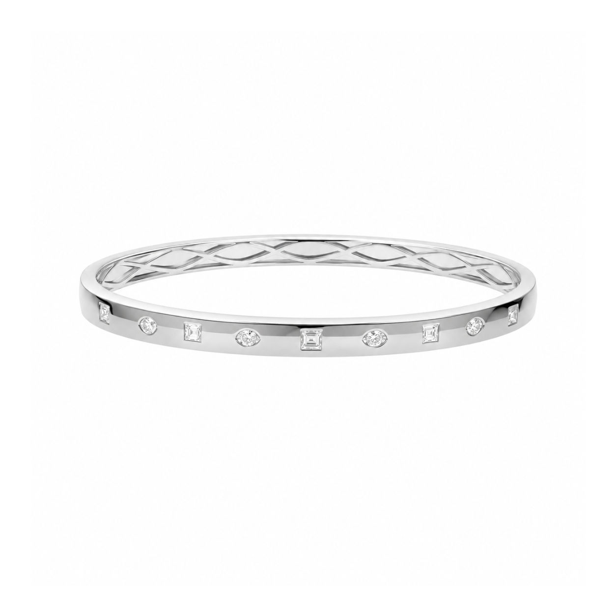 Fancy Shape Diamond Bangle – Henri Noël