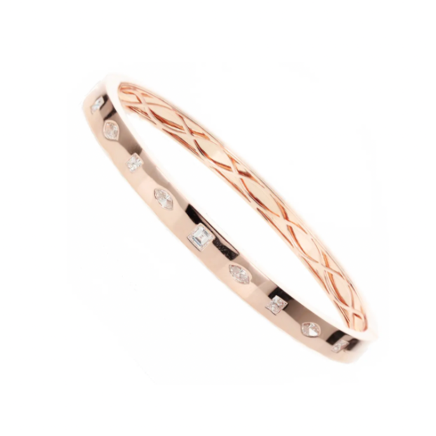 Fancy Shape Diamond Bangle – Henri Noël