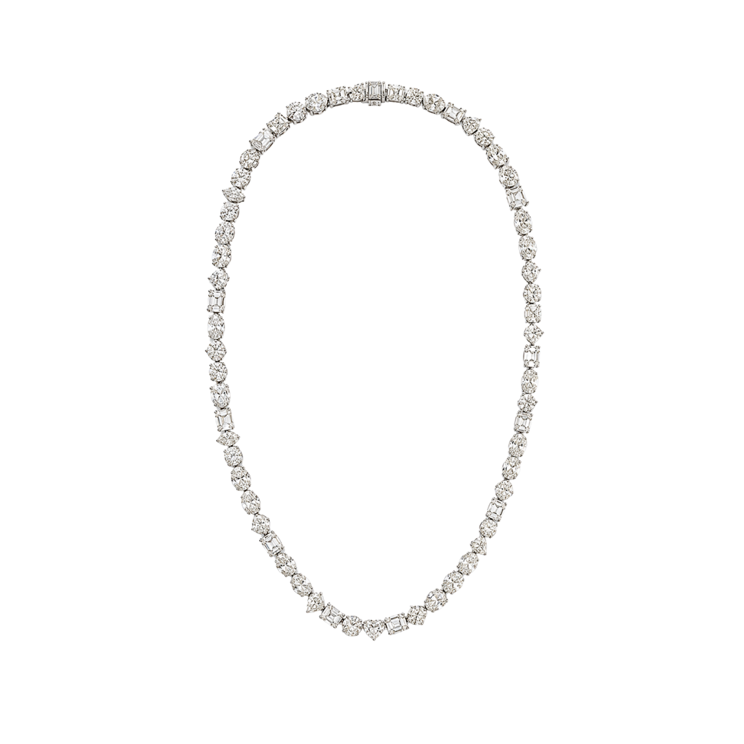 Fancy Shape Diamond Tennis Necklace – Henri Noël