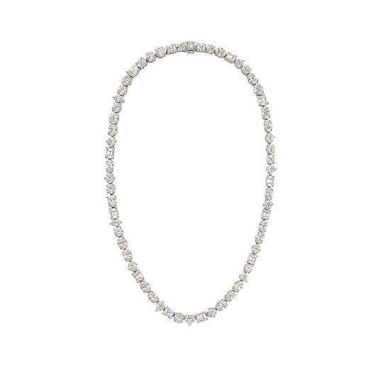 Fancy Shape Diamond Tennis Necklace – Henri Noël