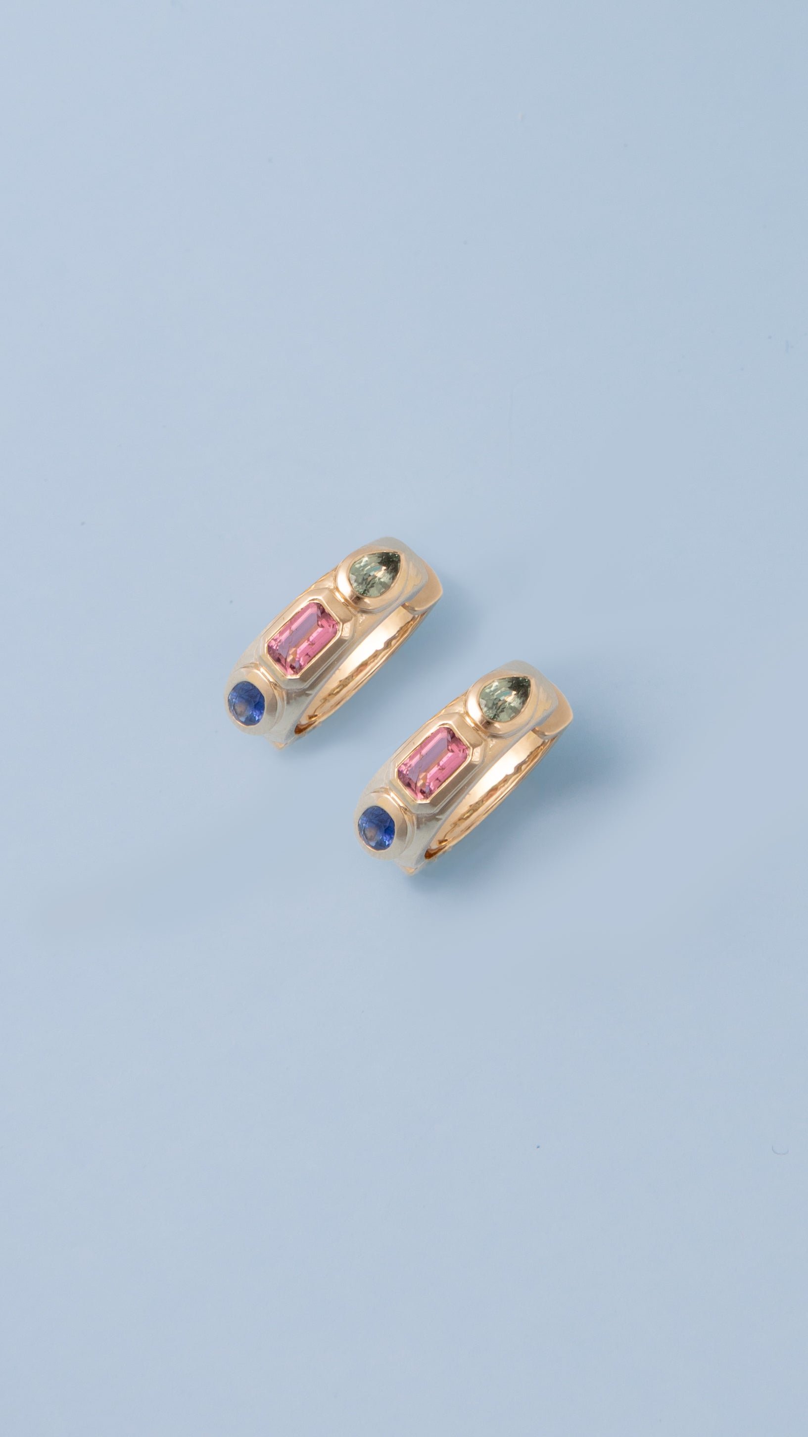 Fancy Shape Gemstone Mini Hoops – Henri Noël