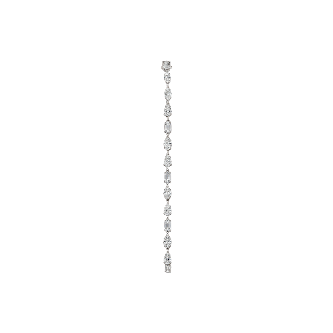 Fancy Shaped Diamond Prong Tennis Bracelet