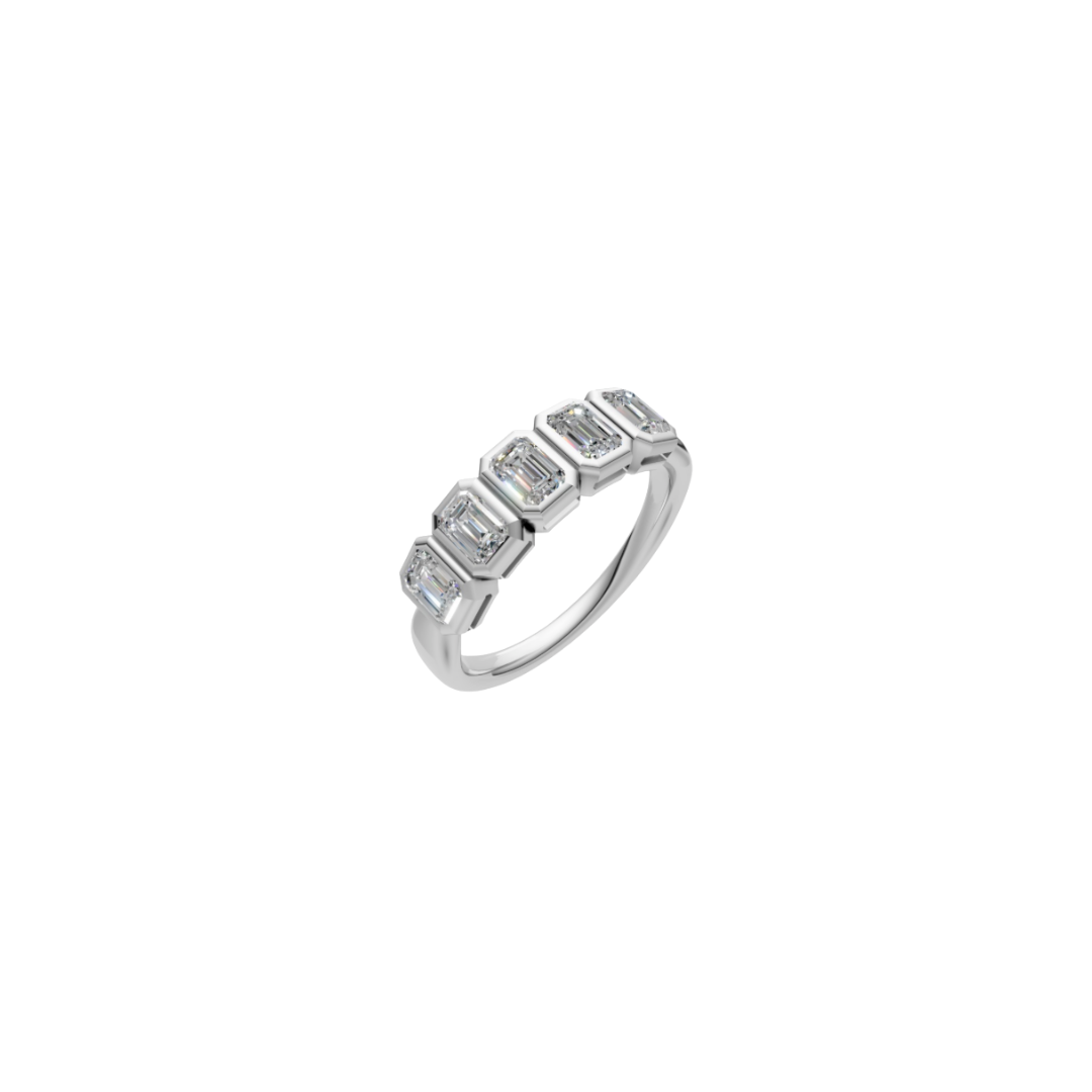 Five Emerald-Cut Diamond Band – Henri Noël