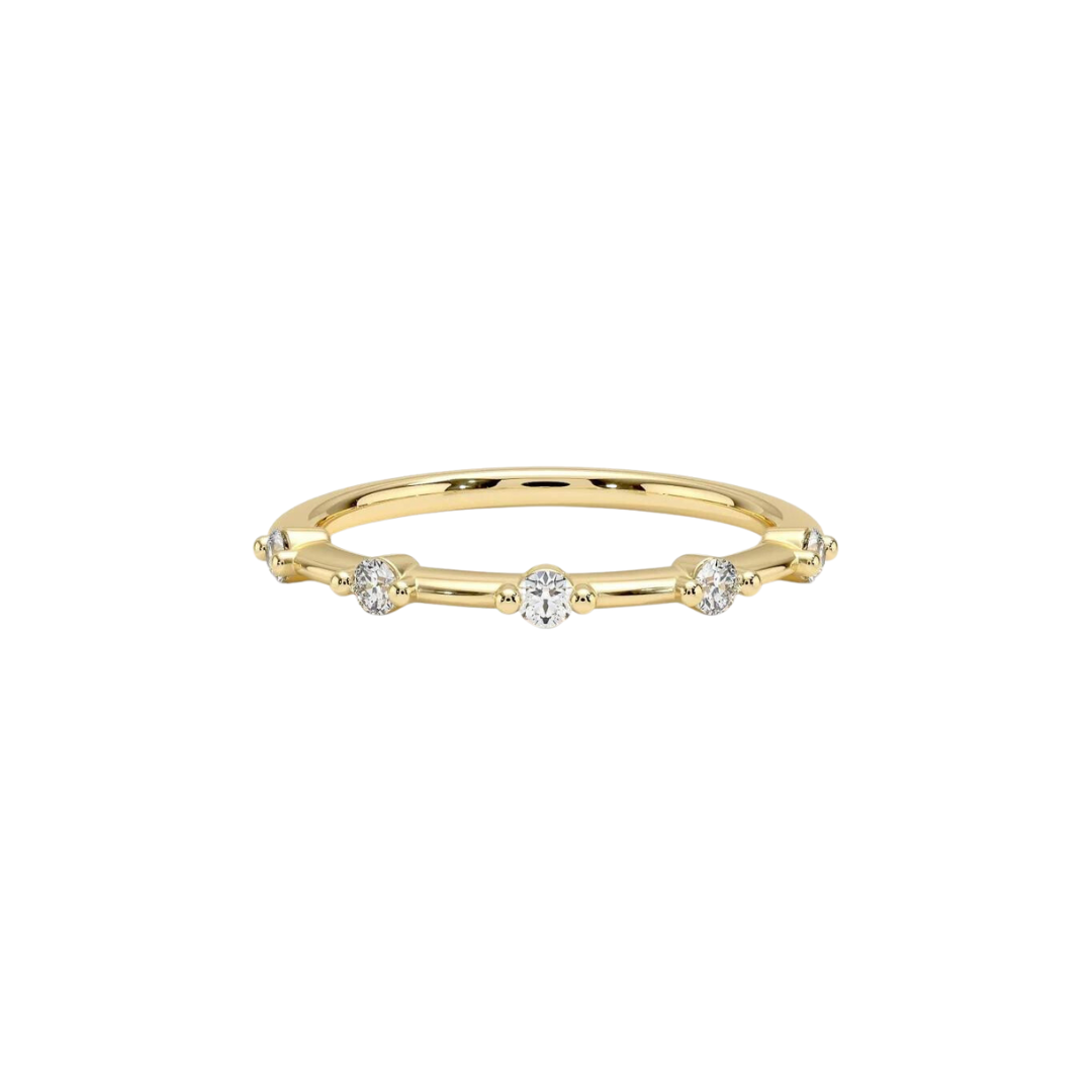 Five Diamond Wedding Band – Henri Noël