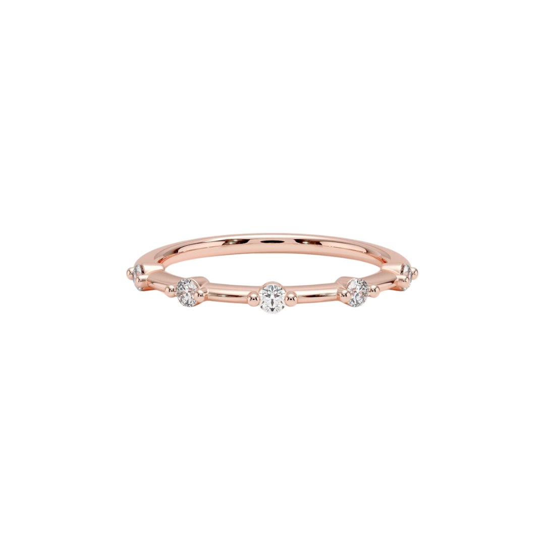 Five Diamond Wedding Band – Henri Noël