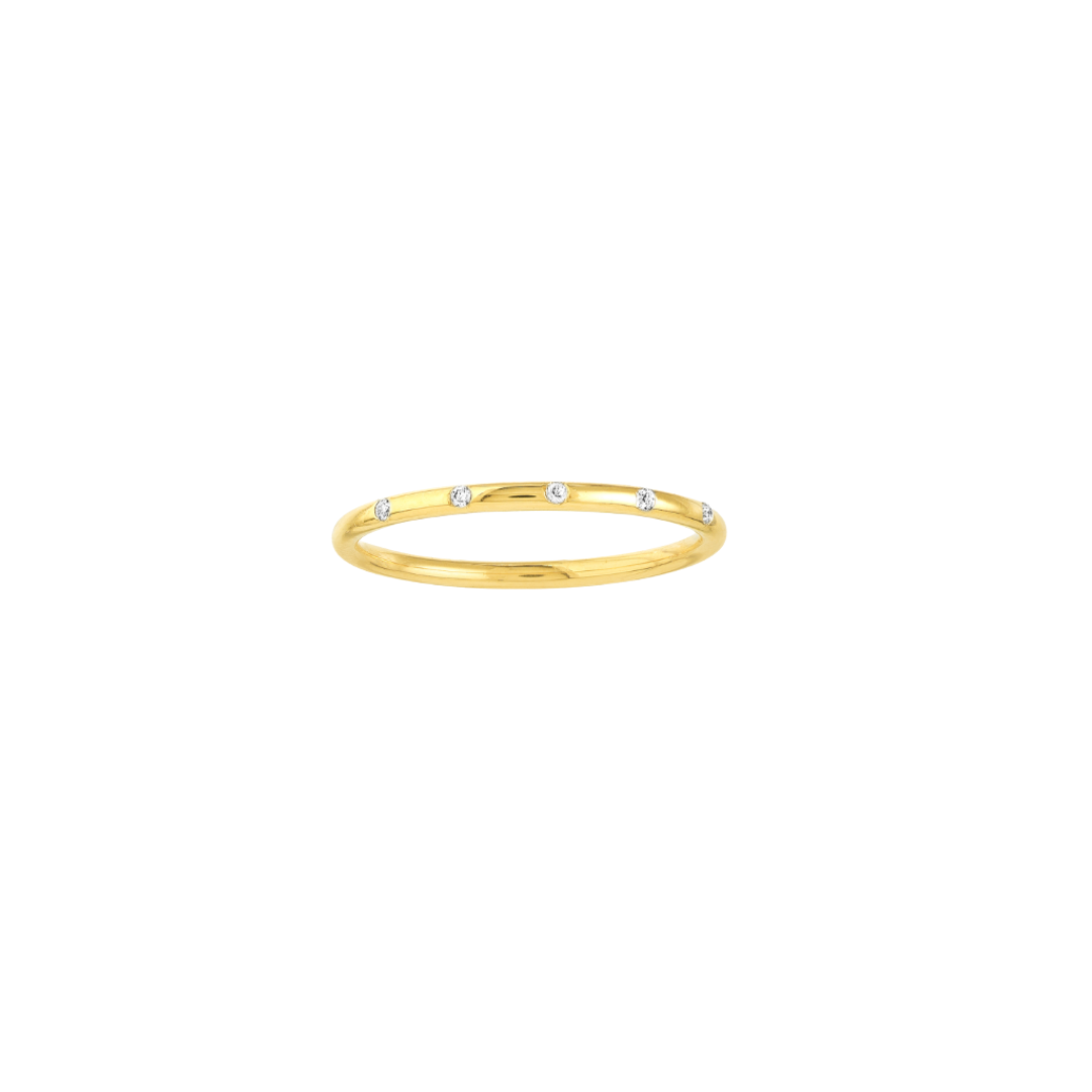 Flush Set Diamond Band – Henri Noël