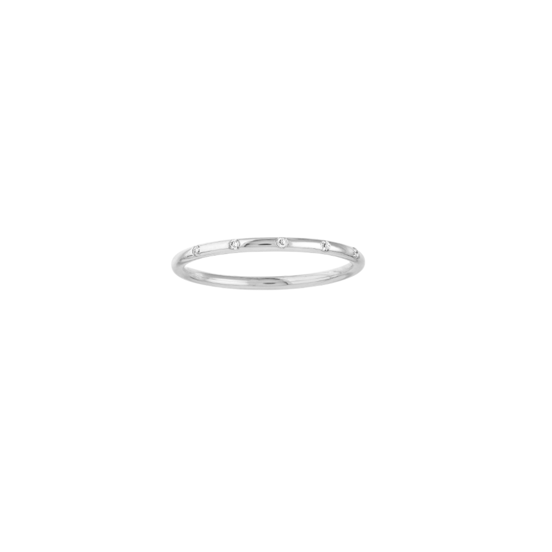 Flush Set Diamond Band – Henri Noël
