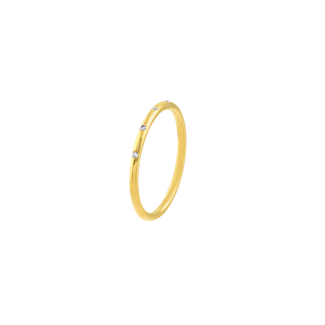 Flush Set Diamond Band – Henri Noël