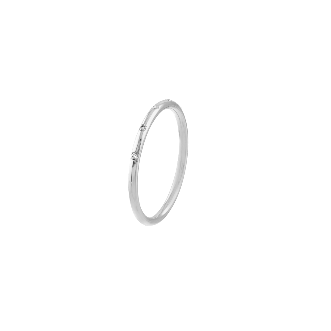 Flush Set Diamond Band – Henri Noël