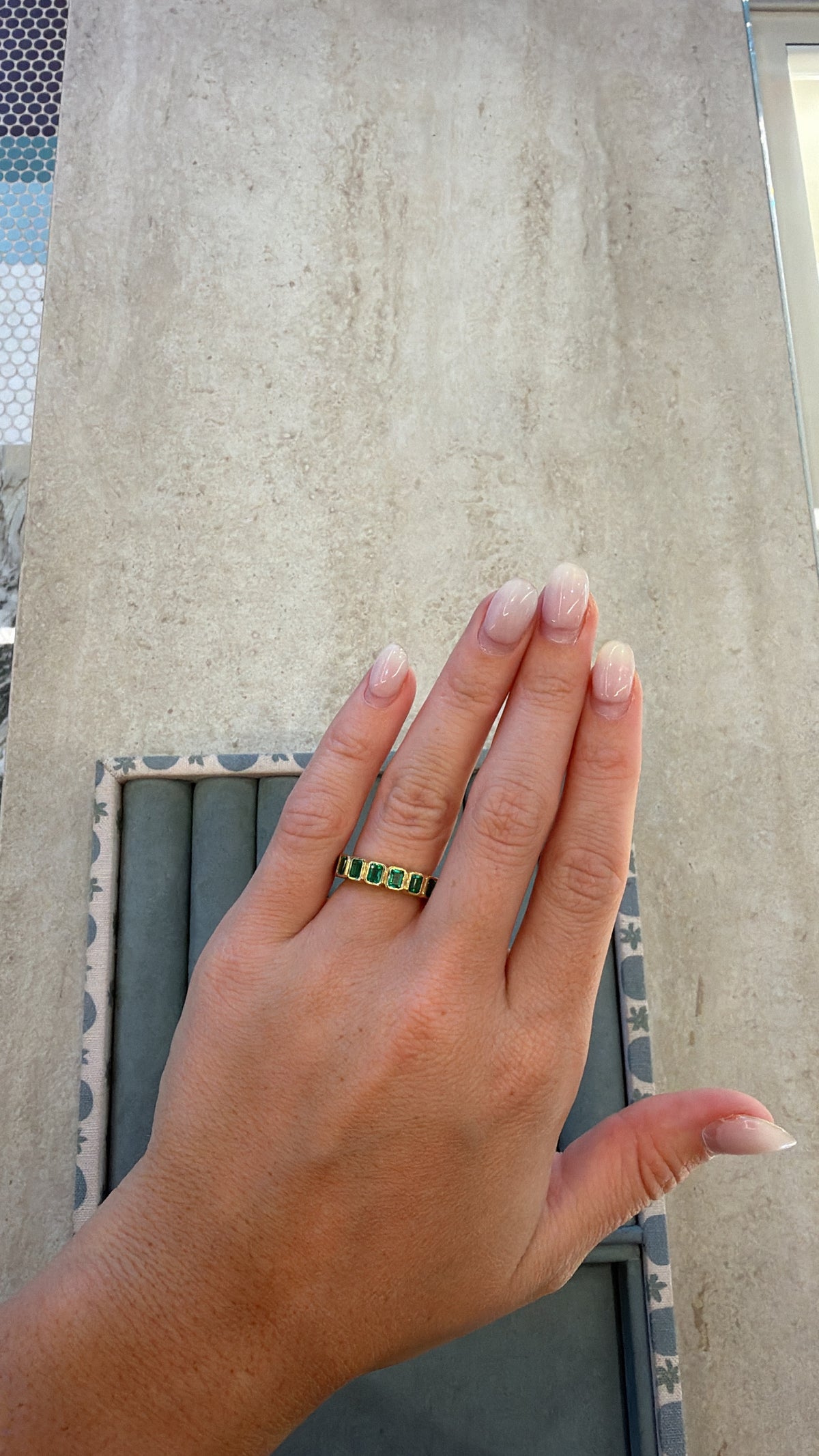 Gemstone Bezel Eternity Ring – Henri Noël