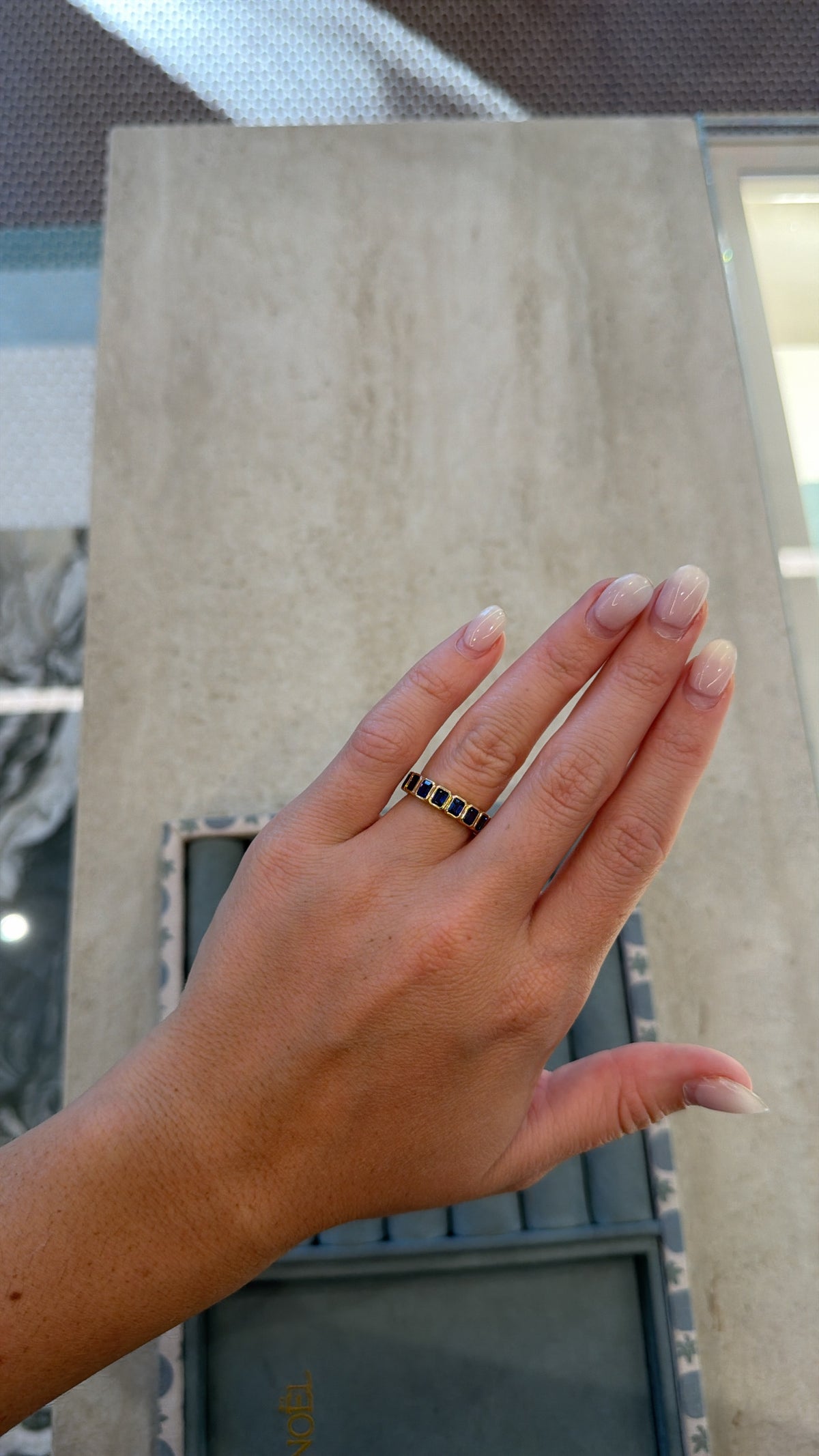Gemstone Bezel Eternity Ring – Henri Noël
