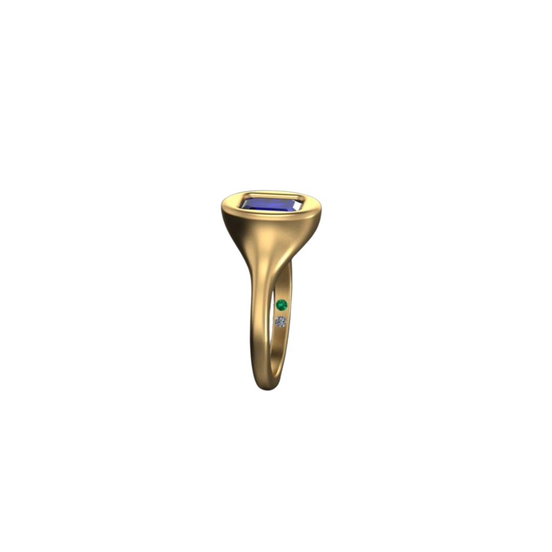 Gemstone Bubble Bezel Ring – Henri Noël