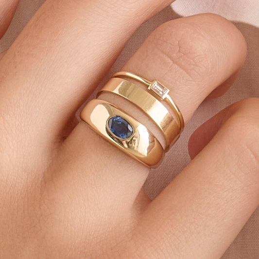Gemstone Bubble Signet Ring – Henri Noël
