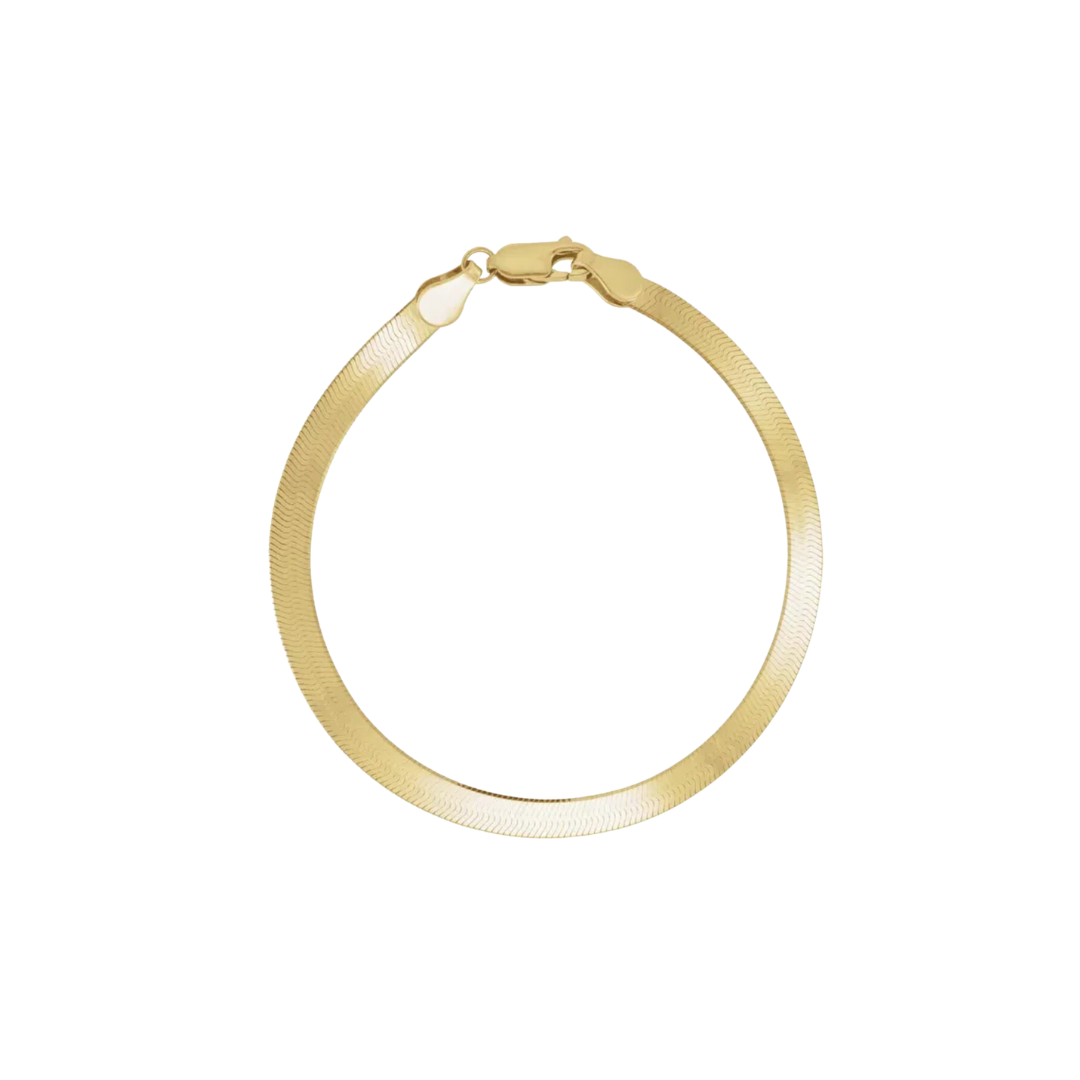 Gold Herringbone Bracelet – Henri Noël