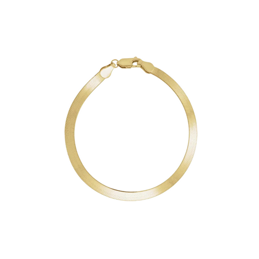 Gold Herringbone Bracelet – Henri Noël