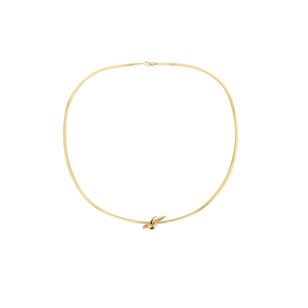 Gold Wire Knot Necklace – Henri Noël