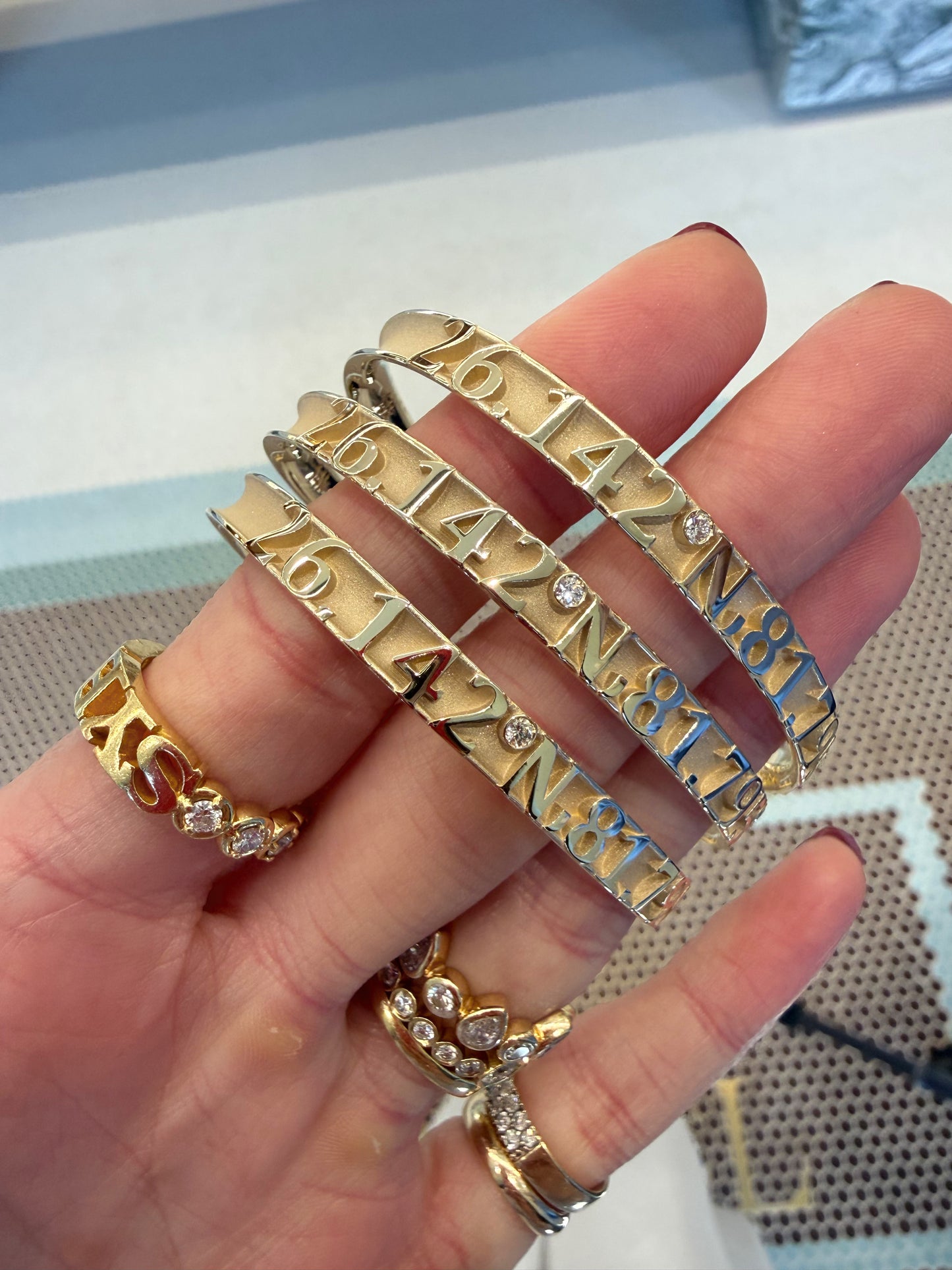 Gold bangle bracelets