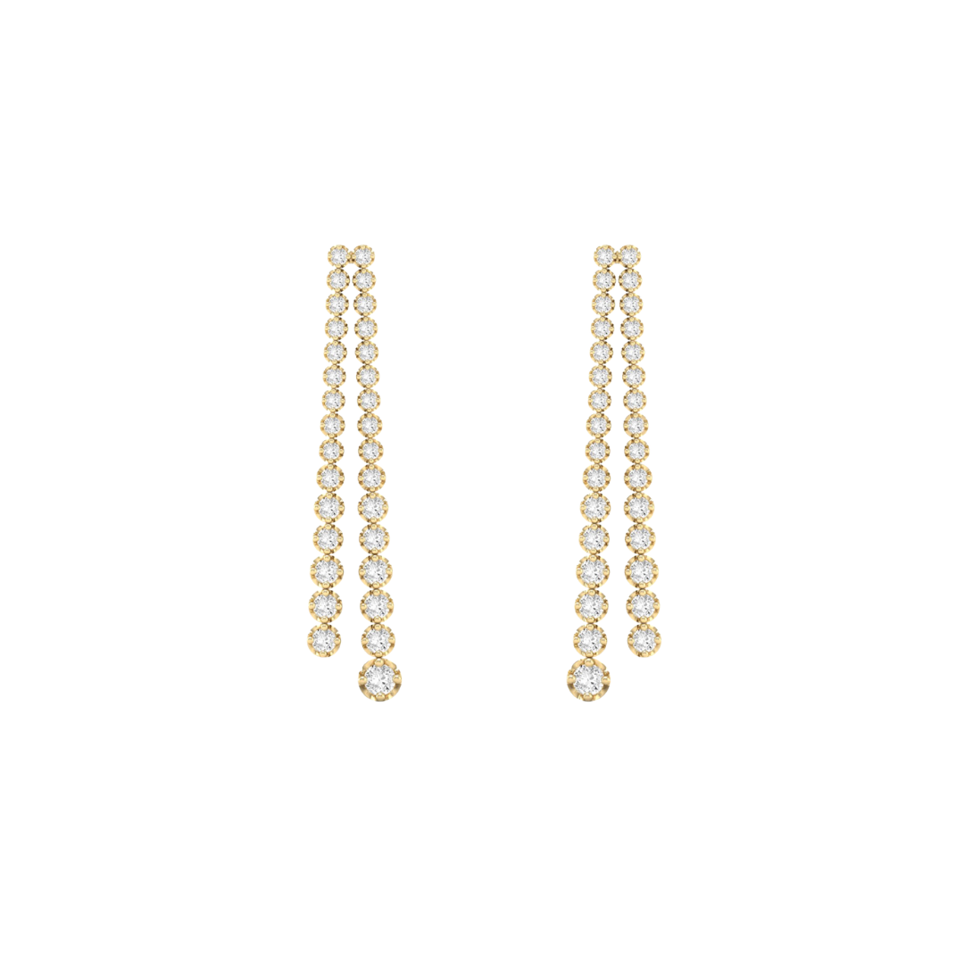 Graduated Double Row Diamond Drops – Henri Noël