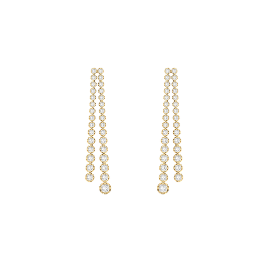 Graduated Double Row Diamond Drops