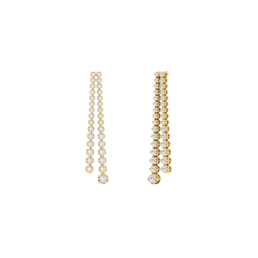 Graduated Double Row Diamond Drops