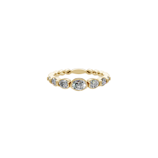 Graduated East West Oval Diamond Ring – Henri Noël