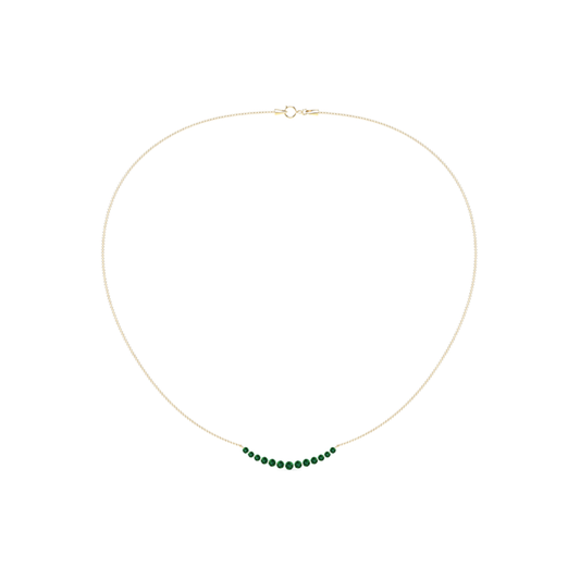 Graduated Emerald Curve Necklace – Henri Noël