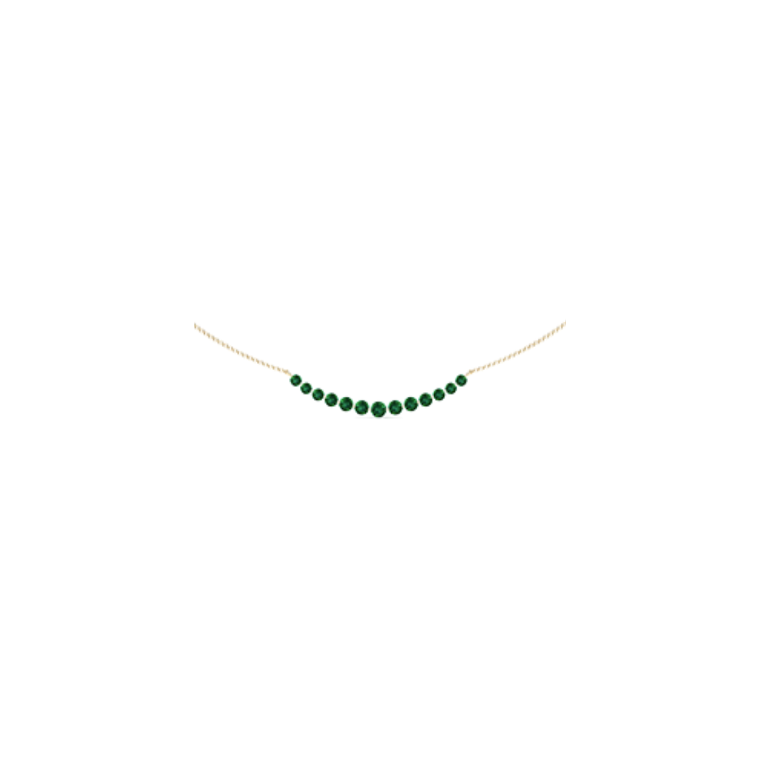 Graduated Emerald Curve Necklace – Henri Noël