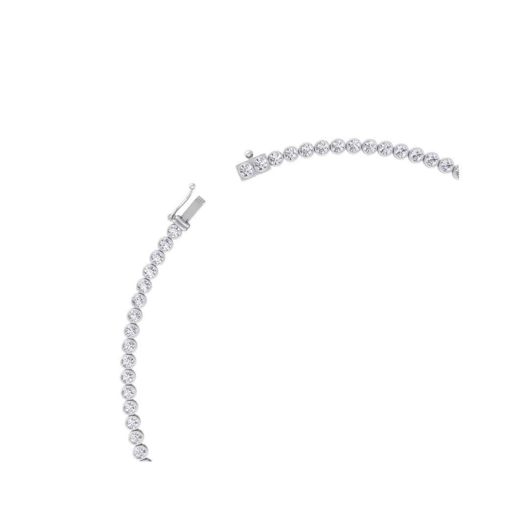 Graduated Diamond Bezel Tennis Necklace – Henri Noël