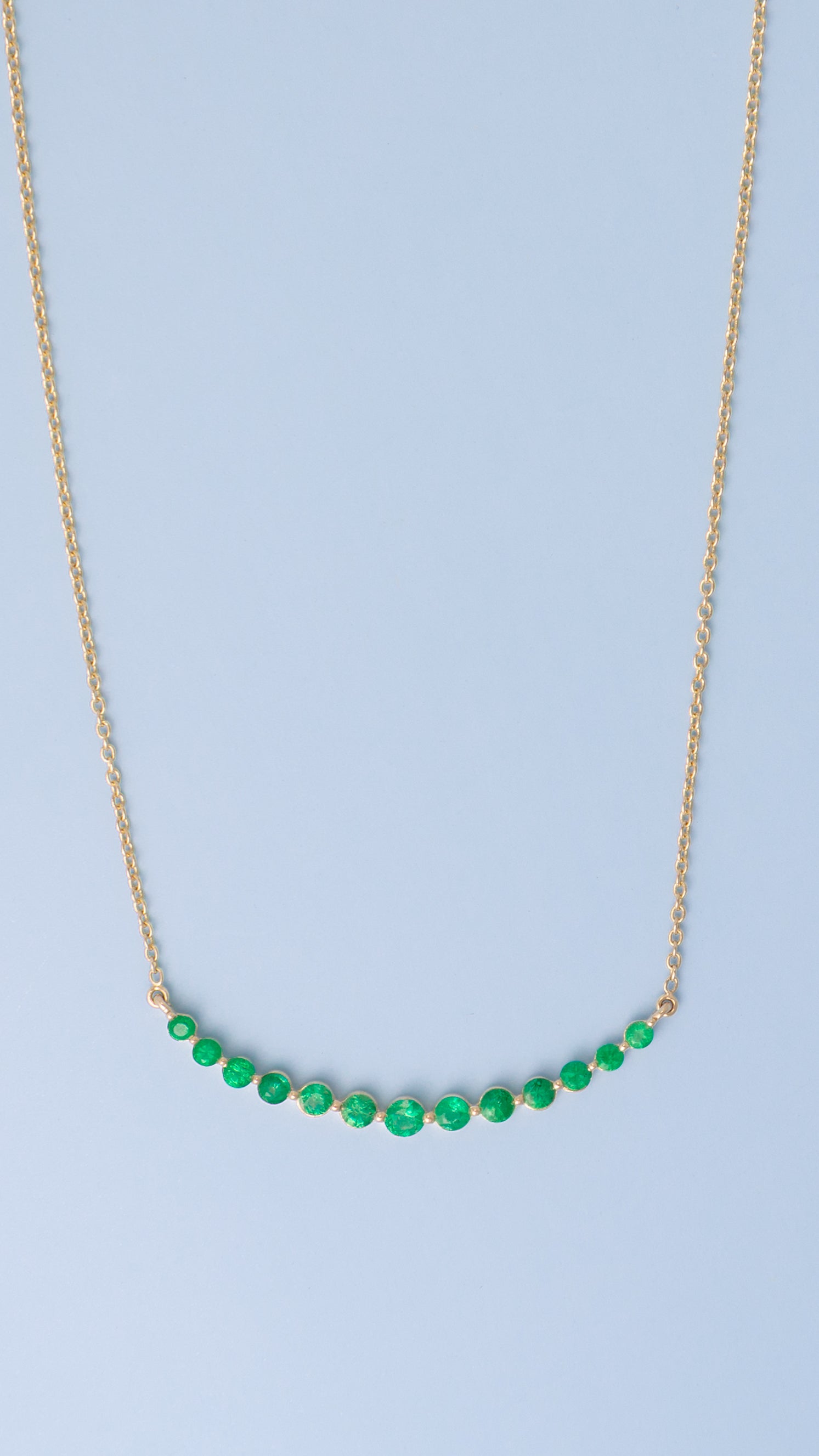 Graduated Emerald Curve Necklace – Henri Noël