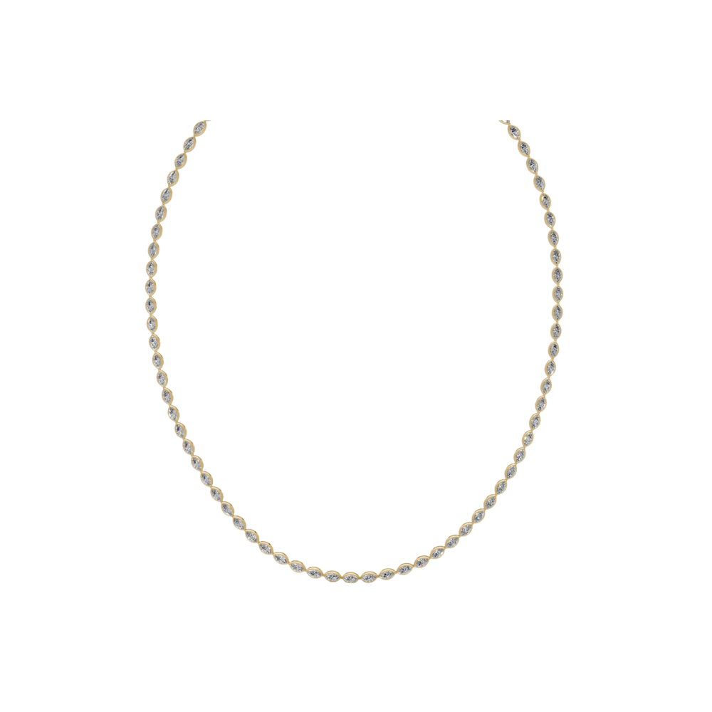 Graduated Maraquise Diamond Tennis Necklace – Henri Noël